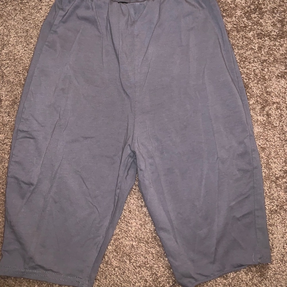 Muted Blue Biker Shorts